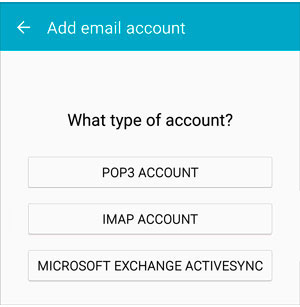 Setup 50MAIL.COM email account on your Android Phone Step 2