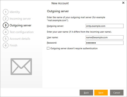 Setup Y7MAIL.COM email account on your eMClient Step 5