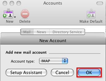 Setup BLUEMAIL.CH email account on your Entourage Step 4