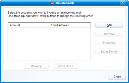 Setup SFR.FR email account on your IncrediMail Step 2