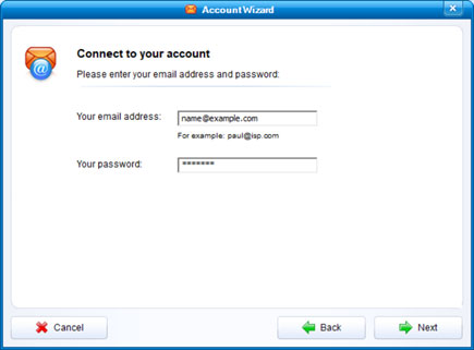 Setup FASTEM.COM email account on your IncrediMail Step 4
