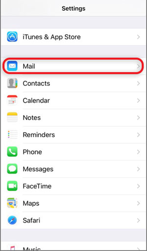 Setup ELMORE.RR.COM email account on your iPhone Step 2