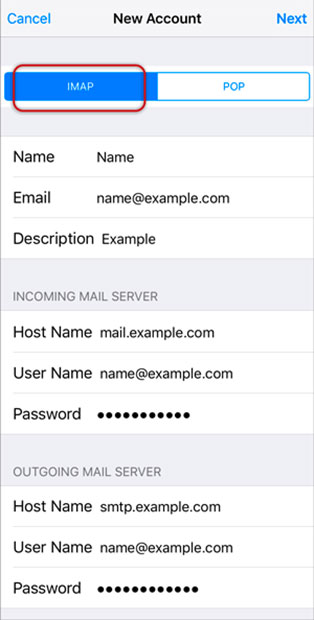 Setup YANDEX.COM email account on your iPhone Step 8