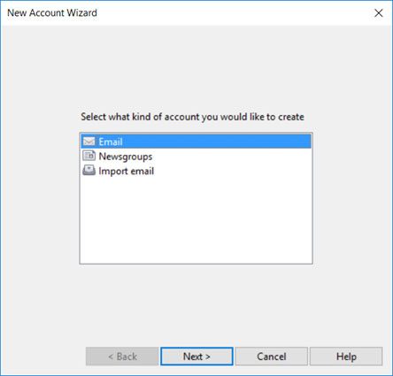 Setup NETSCAPE.NET email account on your Opera Mail Step 1