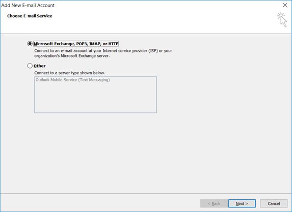 Setup GMX.LI email account on your Outlook 2007 Mail Step 3